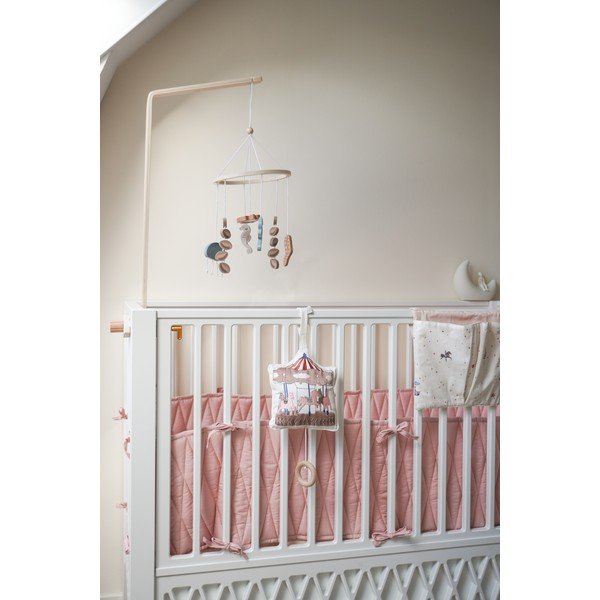 Jasnoróżowy ochraniacz do łóżeczka z bawełny organicznej 365 cm Blossom Pink – Cam Cam Copenhagen-image-2