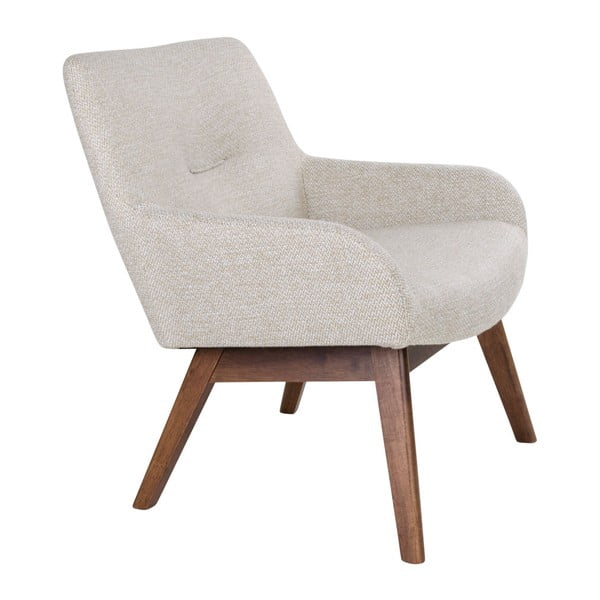 Piaskowy fotel z drewna orzecha House Nordic London-image-3