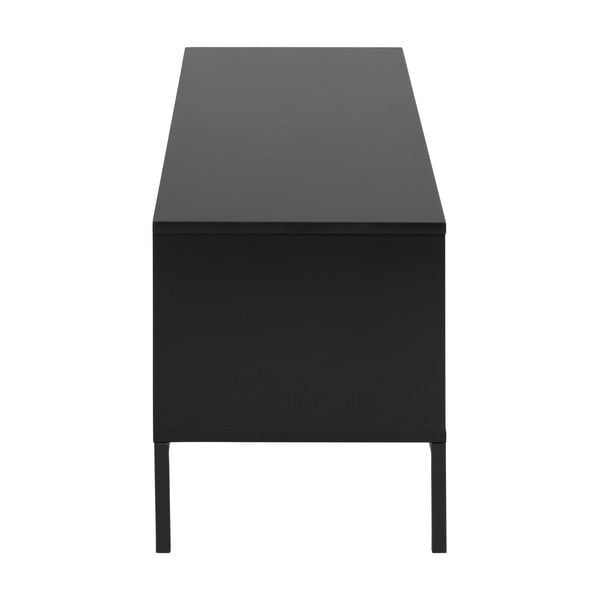 Czarna szafka pod TV w dekorze jesionu 140x45 cm Seaford – Actona-image-4