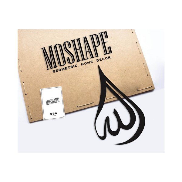 Czarna metalowa dekoracja ścienna Leave-image-1