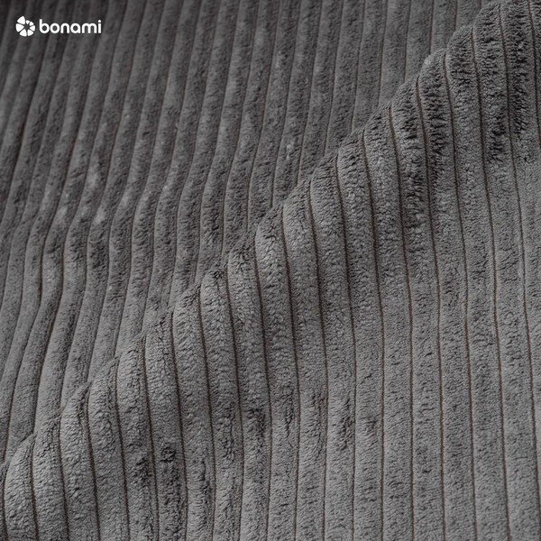 Ciemnoszary sztruksowy moduł sofy (prawostronny) Nihad modular – Bobochic Paris-image-3