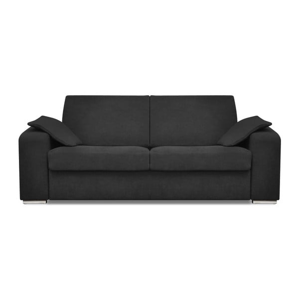 Czarna trzyosobowa sofa rozkładana Cosmopolitan design Cancun