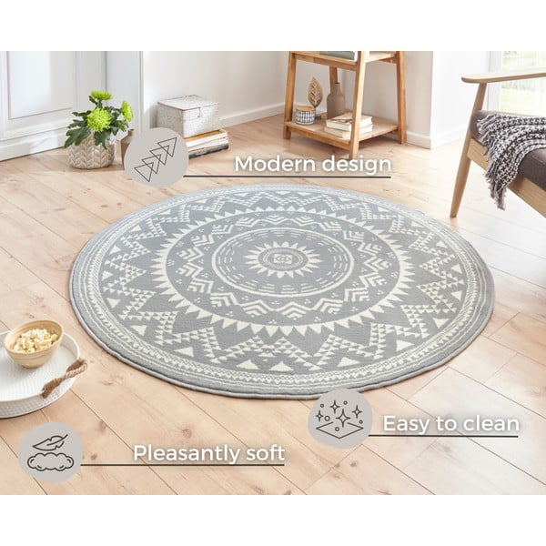Szary dywan Hanse Home Celebration Valencia, ⌀ 140 cm-image-3