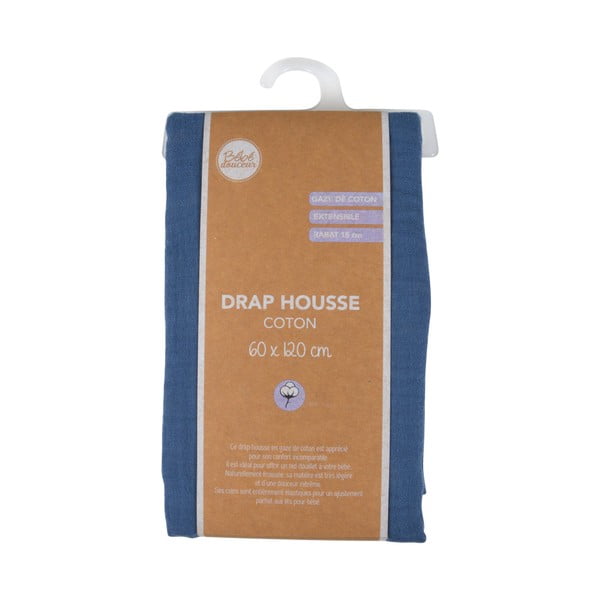 Muślinowe prześcieradło dziecięce do łóżeczka z gumką 60x120 cm – Bébé Douceur-image-4