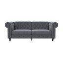 Ciemnoszara aksamitna rozkładana sofa 236 cm Felix – Støraa