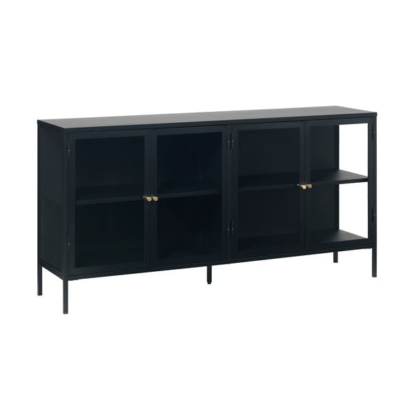 Czarna metalowa witryna 170x85 cm Carmel – Unique Furniture-image-3