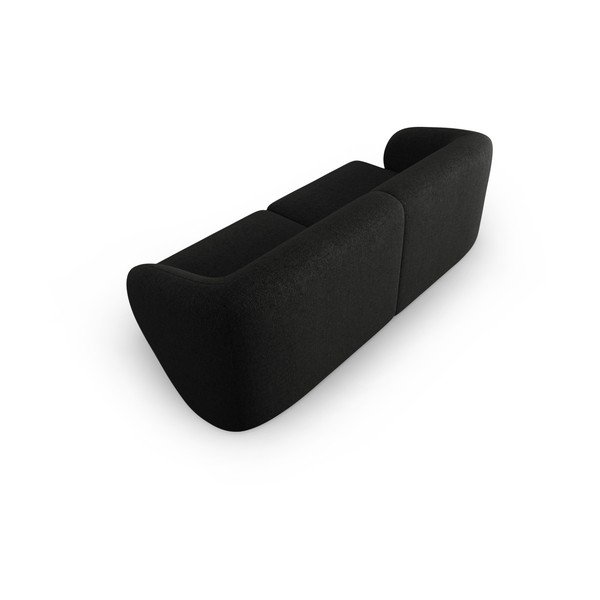 Czarna sofa  z tkaniny szenilowej 188 cm Paolo – Milo Casa-image-3