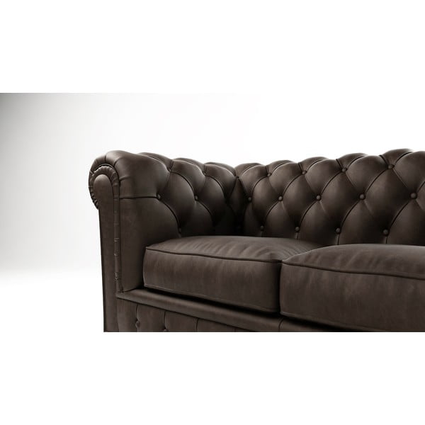 Ciemnobrązowa aksamitna sofa 184 cm Cambridge – Ropez-image-4
