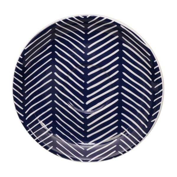 Ciemnoniebieski spodek porcelanowy Tokyo Design Studio Bleu de'Nîmes Asahi ⌀ 12 cm