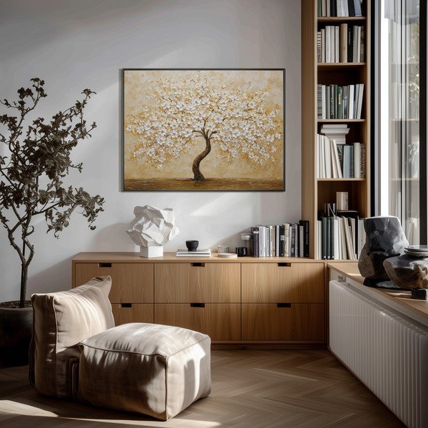 Obraz drukowany z ramą w zestawie 80x60 cm Golden Tree – Styler-image-2