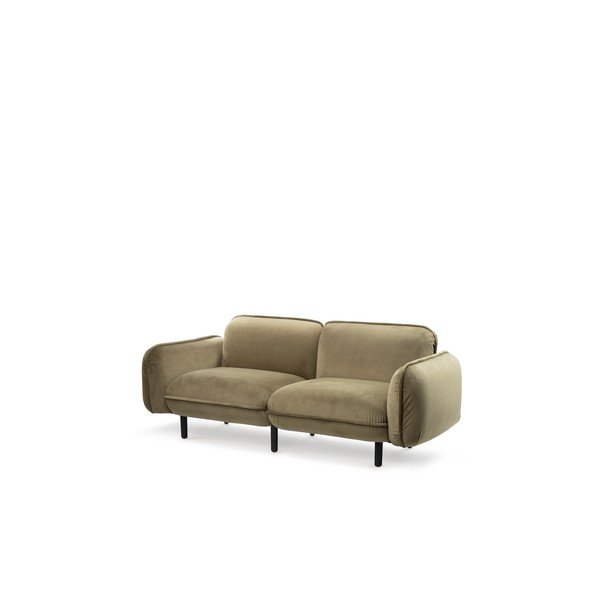 Zielona aksamitna sofa 188 cm Bean – EMKO-image-2