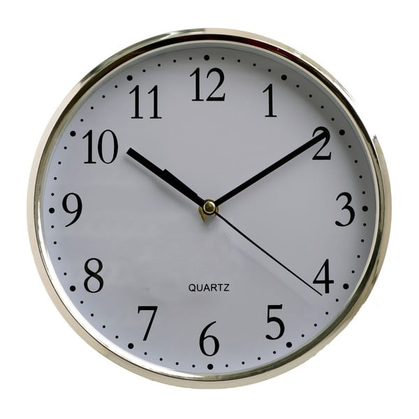 Zegar ścienny z ramą w kolorze srebra InArt Classic, ⌀ 25 cm