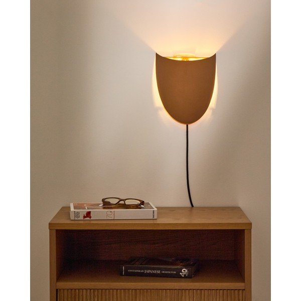 Kinkiet do kontaktu w kolorze terakoty Nibla – Kave Home-image-1