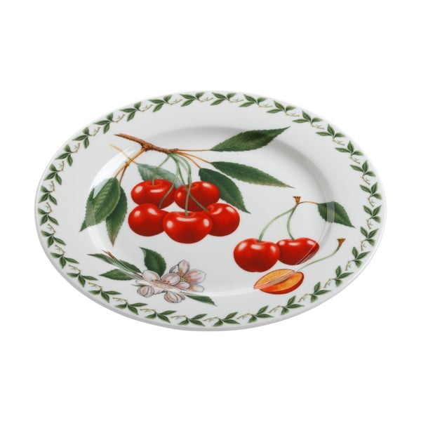 Talerz z porcelany kostnej Maxwell & Williams Orchard Fruits Cherries, ⌀ 20 cm