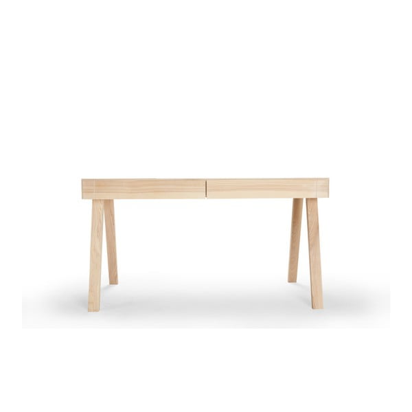 Biurko z jesionu litewskiego EMKO 4.9, 140 x 70 cm-image-3