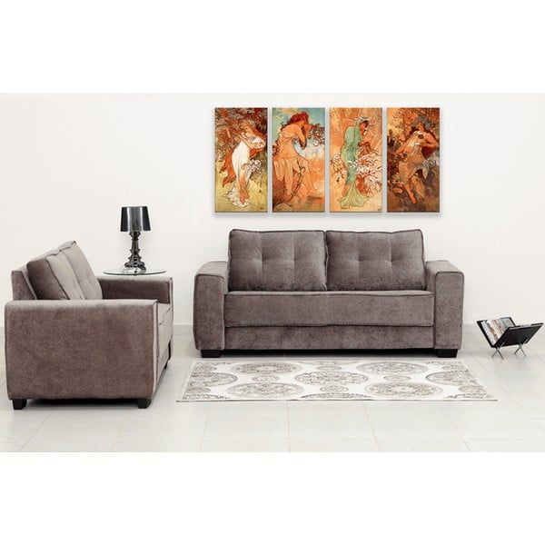 Reprodukcja obrazu Alfonsa Muchy – Pory Roku, 80x40 cm-image-1