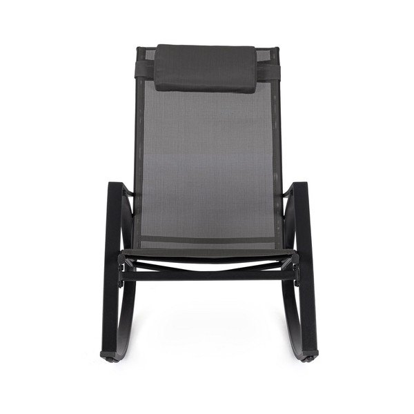 Antracytowy metalowy fotel ogrodowy Ercolano – Bizzotto-image-2