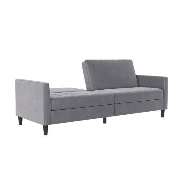 Jasnoszara aksamitna sofa 207 cm Presley – Støraa-image-4