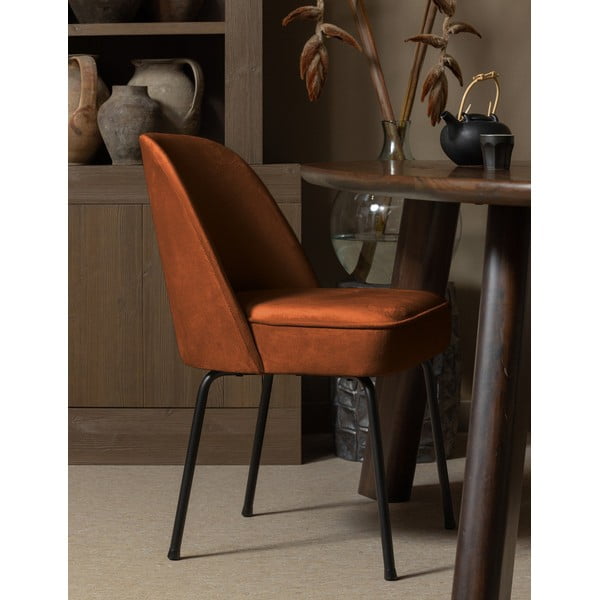 Ceglaste aksamitne krzesła zestaw 2 szt. Vogue – WOOOD-image-1