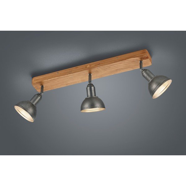 Ciemnoszaro-naturalna lampa punktowa 11x58 cm Delhi – Trio-image-1