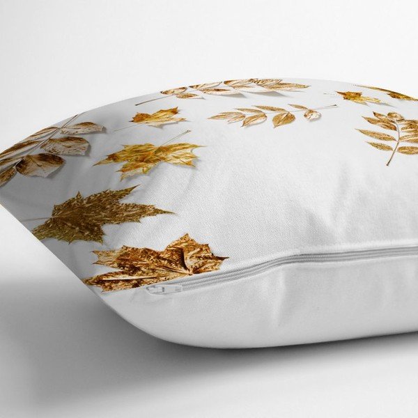 Poszewka na poduszkę Minimalist Cushion Covers Golden Leaves, 42x42 cm-image-1