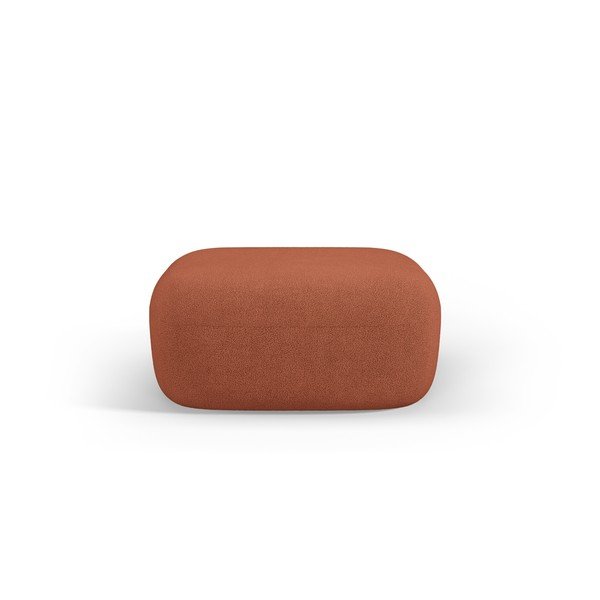 Puf z materiału bouclé w kolorze terakoty Jenny – Micadoni -image-1