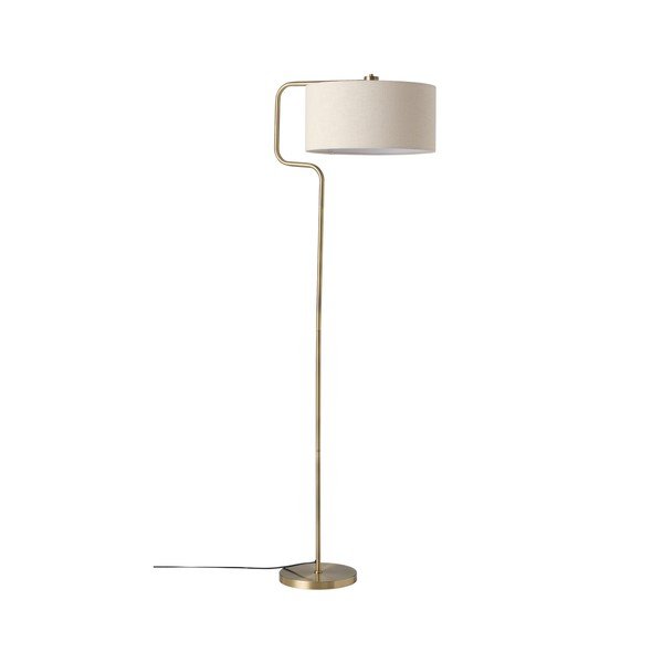 Kremowa/w kolorze mosiądzu tekstylna lampa stojąca (wysokość 160 cm) Josho – Ellos Home