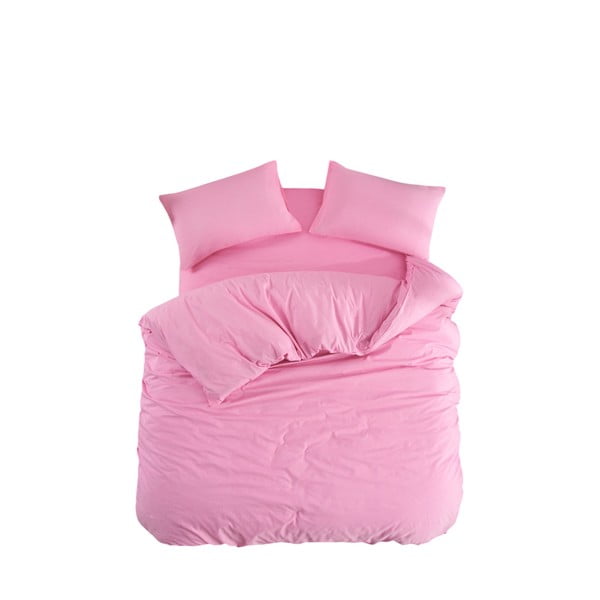 Różowa pościel dwuosobowa z prześcieradłem/4-częściowa 200x220 cm Classic – Mila Home