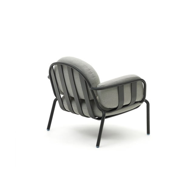 Szary metalowy fotel ogrodowy Joncols – Kave Home-image-3