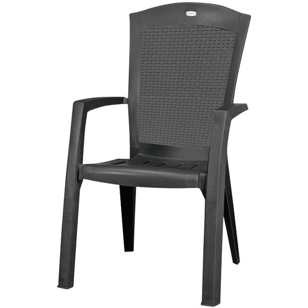 Ciemnoszare plastikowe krzesło ogrodowe Minnesota – Keter