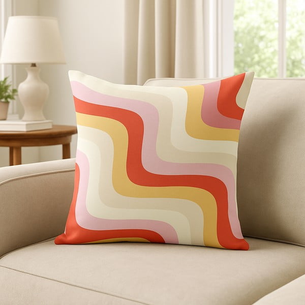Poszewka na poduszkę 43x43 cm Creamy Raspberry Swirl – Mila Home-image-3