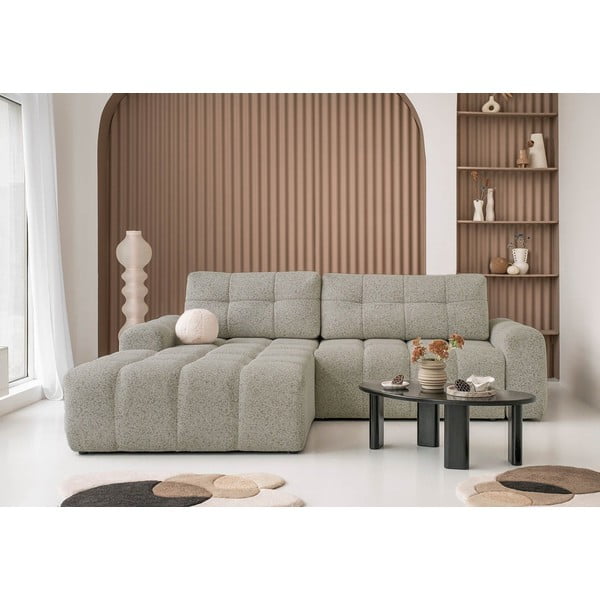 Jasnobrązowy rozkładany narożnik modułowy ze schowkiem (lewostronny) Lulu – Miuform-image-1