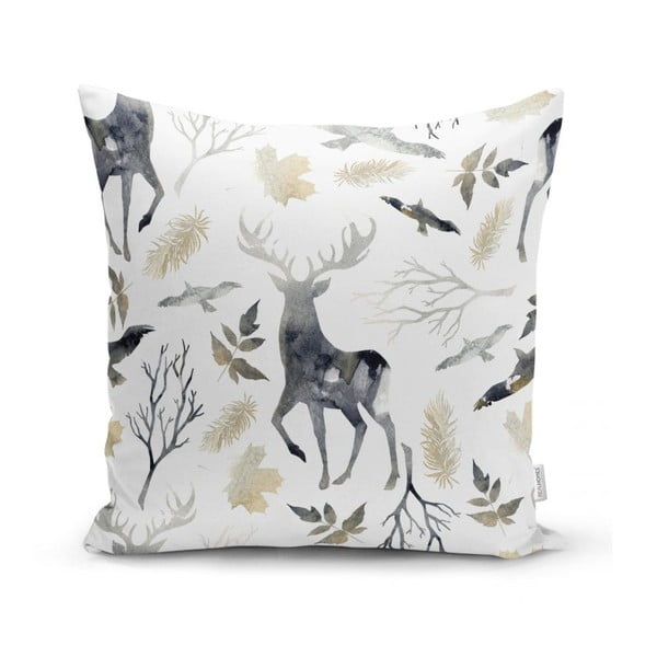 Zestaw 4 świątecznych poszewek na poduszki i bieżnika Minimalist Cushion Covers Christmas Forest-image-1