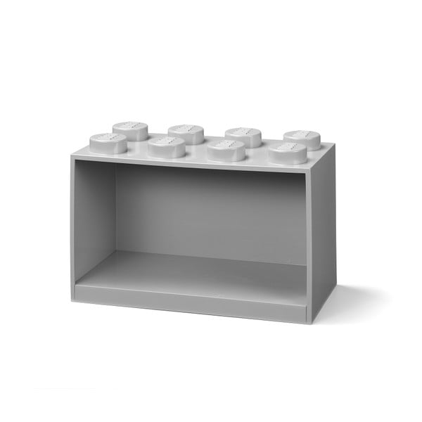 Dziecięca szara półka ścienna LEGO® Brick 8-image-2