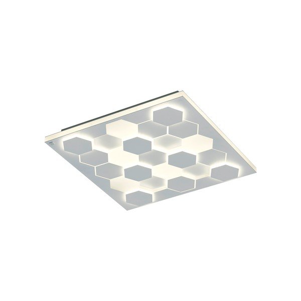 Biała lampa sufitowa LED ze sterowaniem głosowym/mobilną aplikacją i metalowym kloszem 55x55 cm Cifavo – CINQUE-image-4