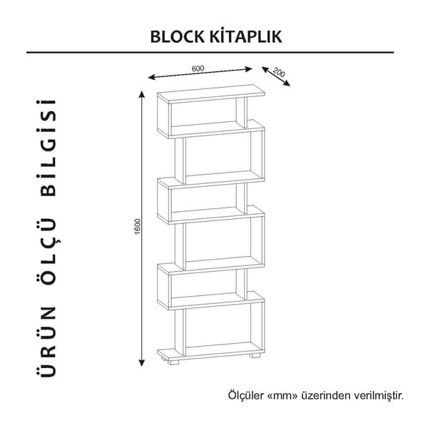 Biało-brązowy regał Blok-image-2