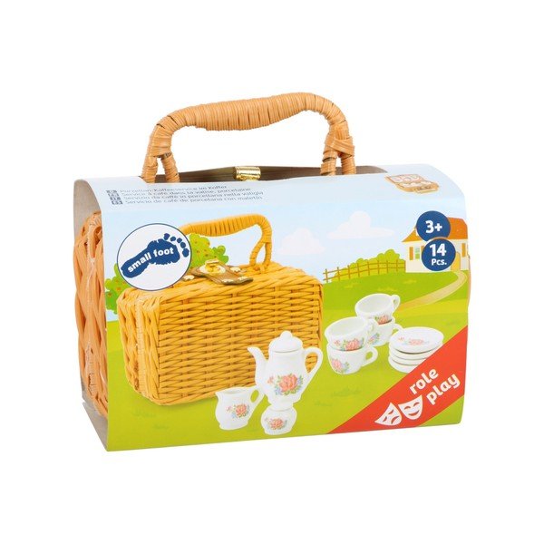 14-częściowy dziecięcy zestaw porcelanowy z kuferkiem Legler Coffee-image-3