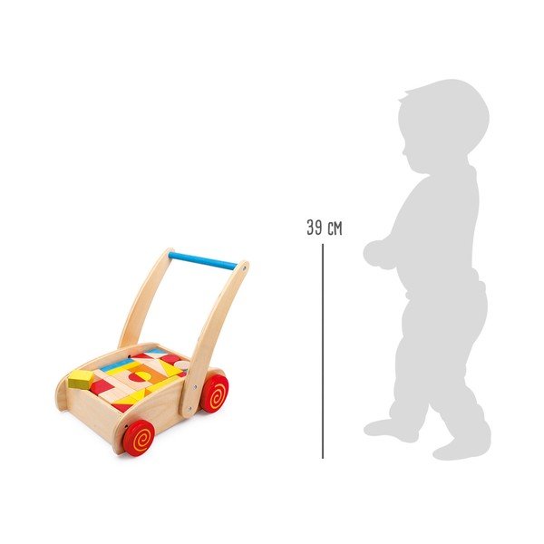 Drewniany chodzik z klockami Legler Toy Blocks-image-1