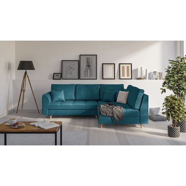 Turkusowy narożnik (lewostronny) Ariella – Ropez-image-1