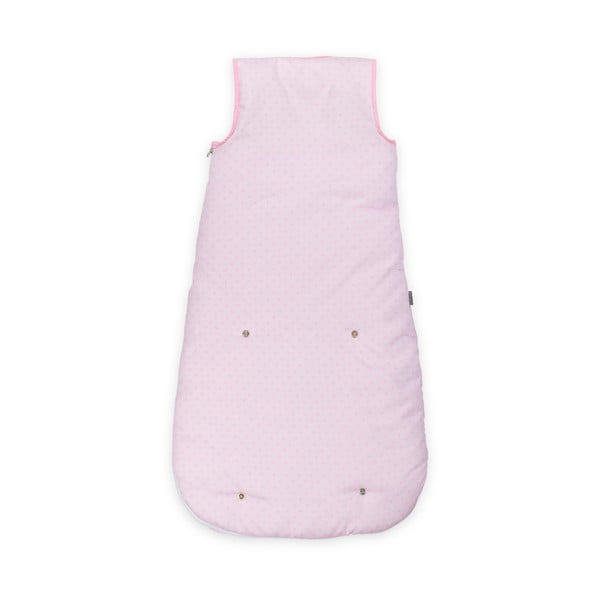 Dziecięcy różowy śpiworek ze 100% bawełny Tanuki Tres Chic, délka 90 cm