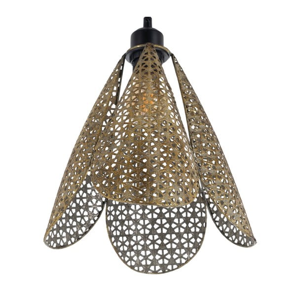 Lampa wisząca w kolorze złota z metalowym kloszem ø 24 cm – Ixia-image-2