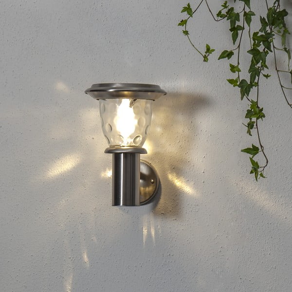Ogrodowy kinkiet solarny LED Star Trading Pireus, wys. 27 cm