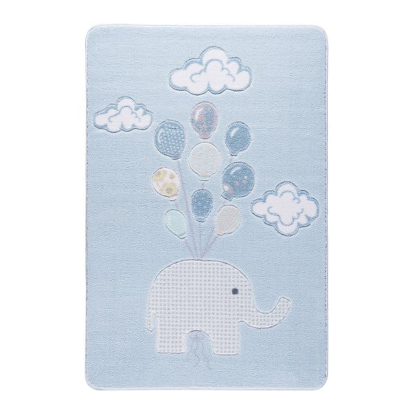 Jasnoniebieski dywan dziecięcy Conceptum Hypnose Sweet Elephant, 133x190 cm