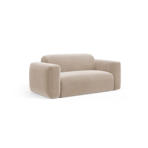 Beżowa aksamitna sofa 180 cm Strino – Cosmopolitan Design-image-1