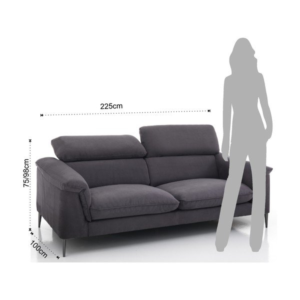 Ciemnoszara aksamitna sofa Tomasucci Isabel-image-3