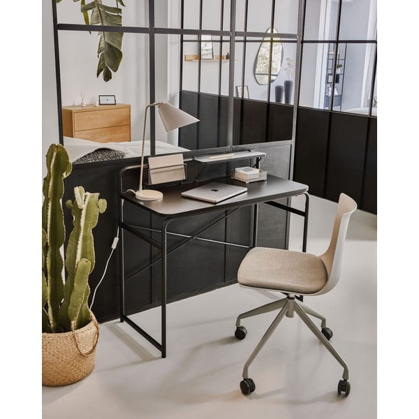 Czarne biurko Kave Home Foreman-image-1