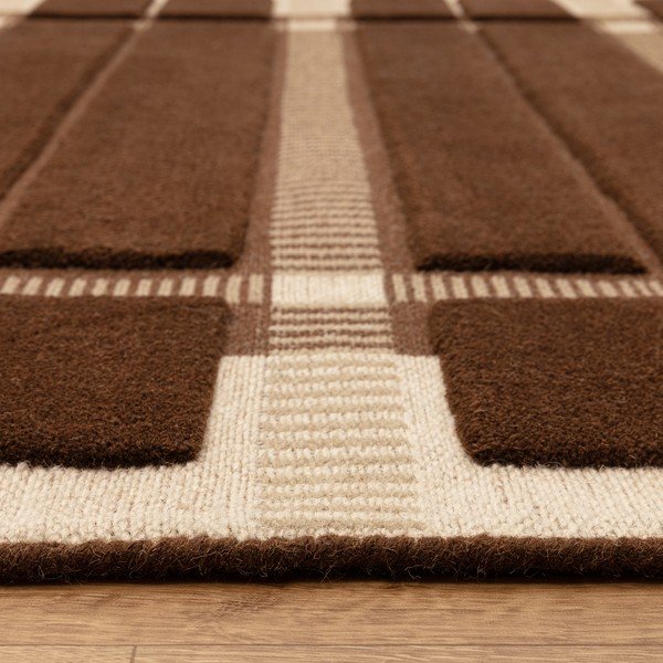 Brązowy/beżowy wełniany dywan tkany ręcznie 120x170 cm – Asiatic Carpets-image-4
