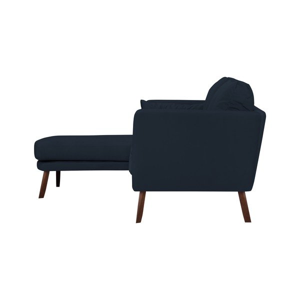 Ciemnoniebieska sofa 3-osobowa Mazzini Sofas Elena, z szezlongiem po lewej stronie-image-3