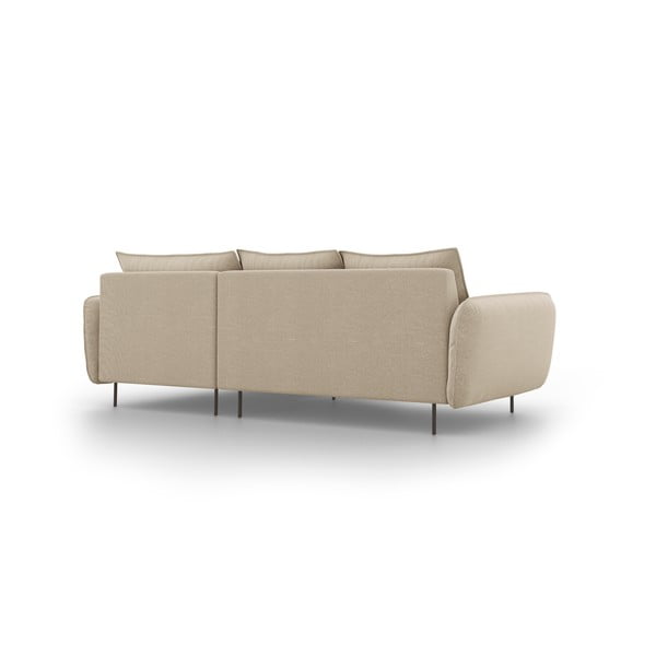 Beżowa sofa narożna Cosmopolitan Design Vienna, prawostronna-image-3