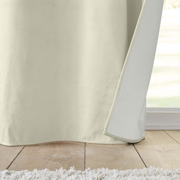 Kremowa aksamitna zasłona termiczna 140x260 cm Polarchic – douceur d'intérieur-image-4